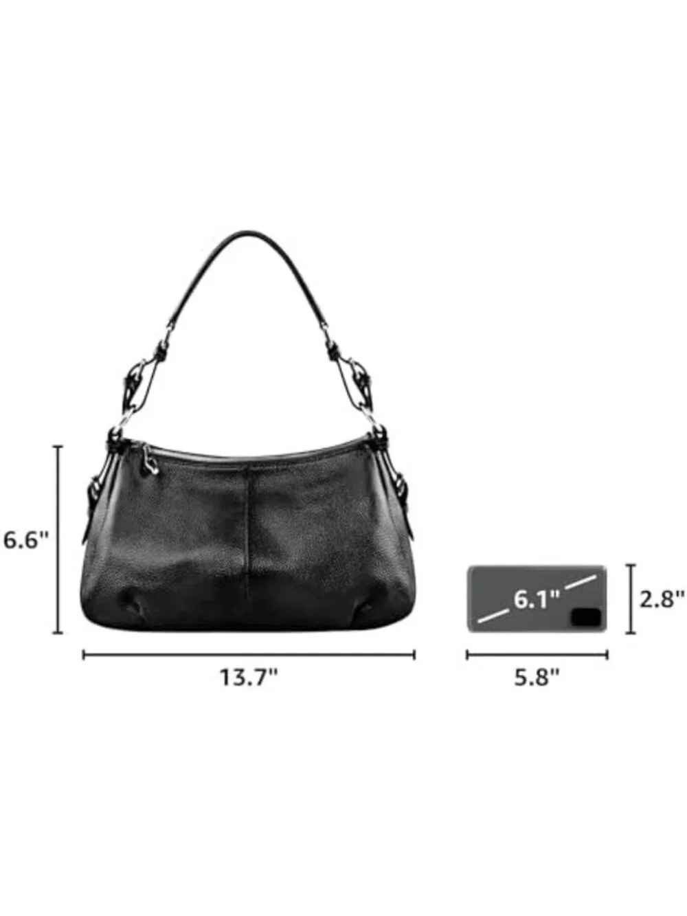 Stylish Leather Hobo Shoulder Bag for Women - Chic Top-Handle Handbag
